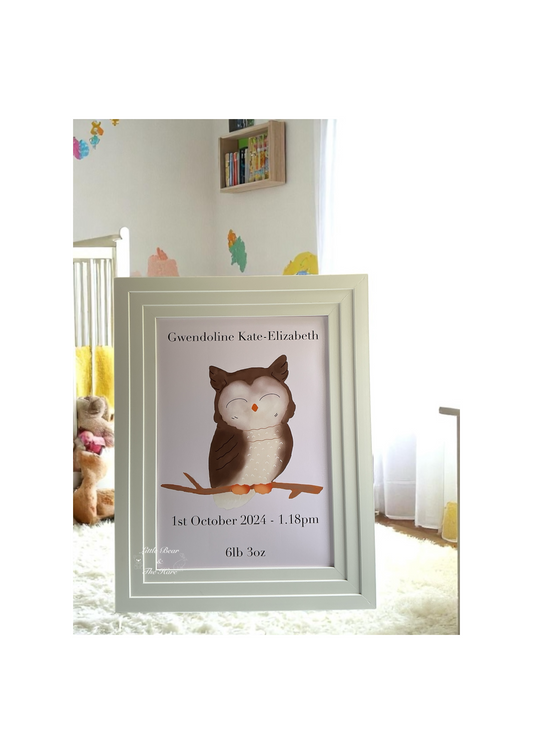 Personalised Baby Owl - Print