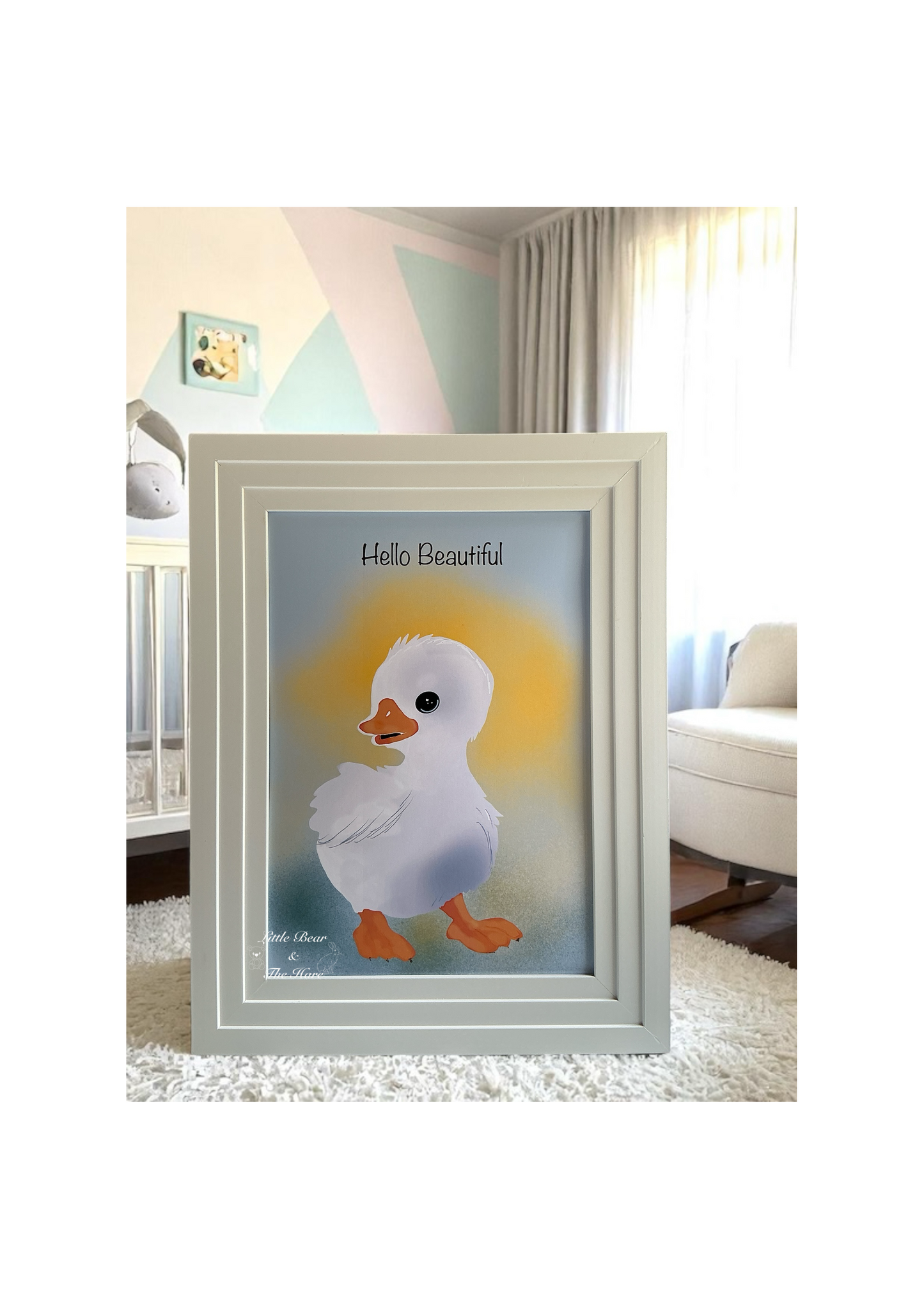 Hello Beautiful - Cute Duckling Print
